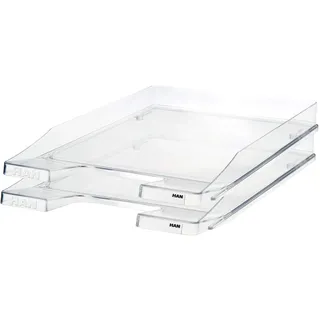 HAN Briefablage JUNIOR, Moderne, Flache Ablage im frischen Design bis Format DIN A4/C4, transparent-glasklar, 1025-23