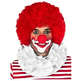 Metamorph Krawatte Clownkragen - Kostümzubehör Karneval Fasching Halskrause für Clowns und andere Charaktere weiß