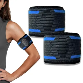 2 Stück Blutzucker Sensor Oberarmband,Elastisches Diabetes Monitor Armband,Schutz Fixierband für Beim Sport Insulin-Pod-Überwachungssysteme,für Freestyle Libre Medtronic Omnipod Dexcom Sensorik (L)
