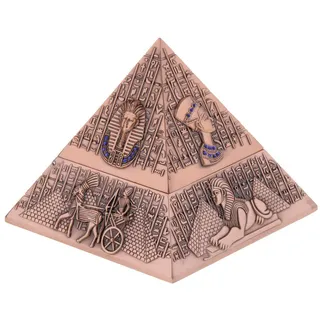 Tubayia Vintage Metall Pyramide Aschenbecher Windaschenbecher Dekoration für Zuhause, Bar, Club (Kupfer)