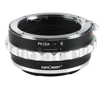 K&F CONCEPT PK/DA-NEX Objektiv Adapter Adapterring Objektivadapter für Pentax K/M/A/FA/DA Mount Objektiv Kompatibel mit Sony NEX E-Mount Kamera