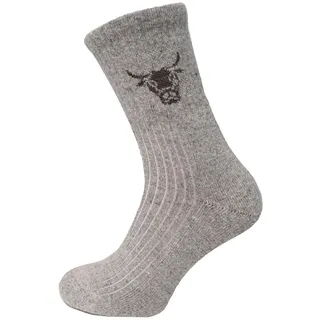 HomeOfSocks Yak Wollsocken Damen – Weiche Stricksocken Grau Größe 36–38 warm für Winter - 36-38