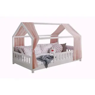 TICAA Tüll-Set für Hausbett "Kay" rosa