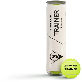 Dunlop Tennisball Trainer, VDT Offizieller, Premium Tennis Trainingsball - für Sand, Hartplätze und Rasen (4 Bälle)