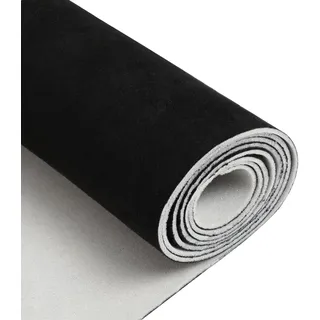 Dachhimmel Stoff, Wildleder Autohimmelstoff, 244x152 cm (96x60 Zoll) | 4 mm Dicke, Autohimmelstoff für Auto-Innenraum-Renovierung,(Schwarz)