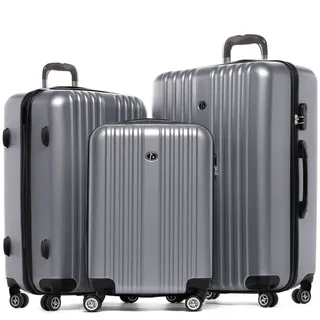 FERGÉ Kofferset Hartschale 3-teilig Hartschale 3 teilig Koffer Set TOULOUSE in silber | Gr.: onesize