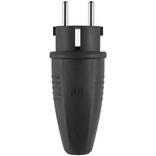 ABL Gummi Schuko-Stecker 100000039 schwarz IP44 bis 3x2,5mm