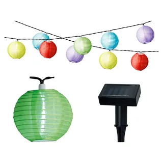 Jardideco LED Lichterkette Lampions 3,5 m Nylon Warmweiß