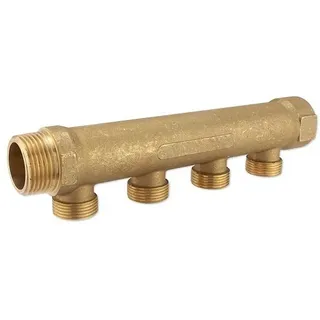 Ntm Messing Verteiler 1 Zoll IG x 1 Zoll AG - 4 Abgänge Eurokonus