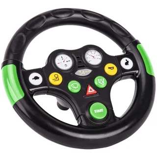 Big - Traktor-Sound-Wheel Lenkrad mit verschiedenen, für Bobby Cars ab dem Baujahr 2010, Spielzeuglenkrad für Kinder ab 1 Jahr, Grün/Schwarz/Gelb/Weiß/Rot