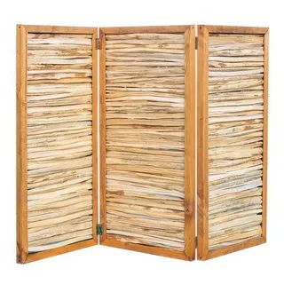 Sichtschutz Haselnuss Paravent Marseille – Outdoor Paravent in 180 x 150 cm – 3-teiliges Raumtrenner – flexibler Raumteiler für den Außenbereich