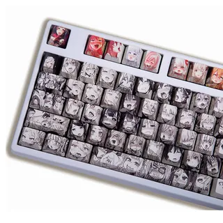 Keycaps Japanese Anime Keycap Set PBT Dye-Sublimation Custom Tastenkappen OEM Profil Keycaps für ANSI Layout Cherry MX Switch Mechanische Tastatur