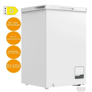 PKM Gefriertruhe 99 Liter Tiefkühltruhe Kühltruhe Eistruhe weiß | Weiß