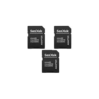 Sandisk Adapter für MicroSD / MicroSDHC / SDHC, kompatibel mit Speicherkarten bis zu 32 GB Kapazität, 3 Stück