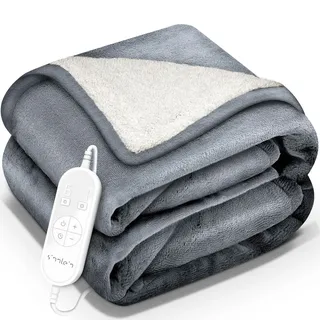 sinnlein Heizdecke mit Abschaltautomatik 180 x 130 cm Hellgrau