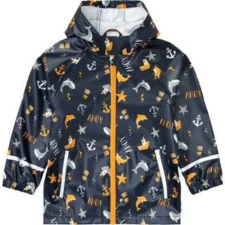 Lupilu® Kleinkinder Matsch- und Buddeljacke mit Kapuze (navy gemustert, 98-104