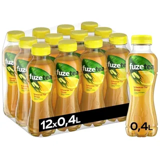 Fuze Tea Schwarzer Tee Zitrone- & Zitronengras PET 12x0,4l