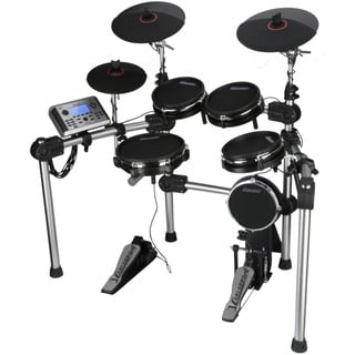 Carlsbro CSD501 Duale Zonen, E-Drumkit, 5 Trommeln (8" Snare), 3 Becken, Hi-Hat und Bass-Drum-Pedal