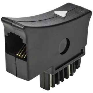 Renkforce Telefon (analog) Adapter [1x TST-Stecker - 1x RJ11-Stecker 6p4c] Schwarz