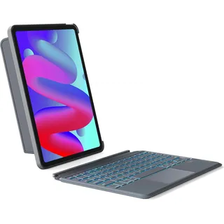 Inateck Tastatur Hülle für iPad Air 11 Zoll M3/M2 (2025/2024), iPad 10.9 Zoll, iPad Pro 11 Zoll 1-4. Generation Grau