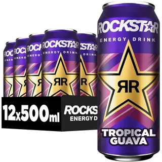 Rockstar Energy Drink Tropical Guava koffeinhaltig 12x0,5 l inkl. 3€ Pfand Dosen
