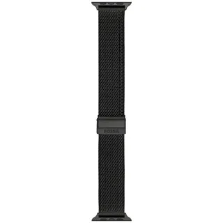 Fossil Armband kompatibel mit Apple Watch, 42/44/45 mm 22 mm Schwarz Edelstahl, S420014