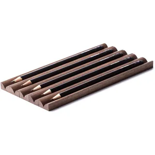 Oakywood - Stifthalter Holz - Stiftständer, Stift Organizer, Pen Display Holder Stand - für Kugelschreiber und Schreibgeräte - Desktop-Organizer für Büro, Schule, Zuhause - 5er-Satz - Walnuss