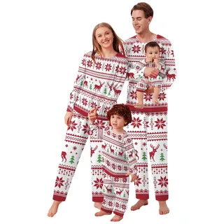 Familie set Weihnachten Kleidung mit Baby Kinder Weihnachten Schlafanzug Schlafanzüge Weihnachts Pyjama Schlafanzug Outfit Pyjamas Nachtwäsche Set Nachthemd Family Hausanzug Sleepwear Schlafshirt