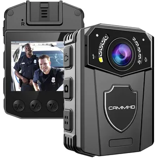 CAMMHD Z3 Bodycam 1440P 130°Sichtfeld, 3000mAh Körperkamera kontinuierliche Aufzeichnung 8–10 Stunden, Body Cam Wasserdicht Infrarot-Nachtsicht Geeignet für Polizei Feuerwehr usw(128G)