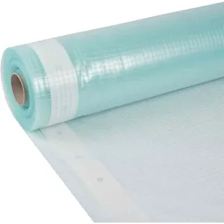 Gitterfolie m. Nagelrand 4 Breite x 1 Meter - Transparent/Grün