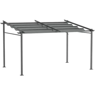 Outsunny Pergola 397 x 295 x 230 cm dunkelgrau