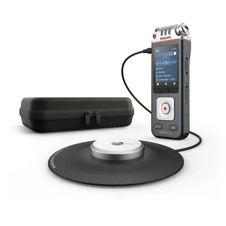 Philips Voice Tracer DVT8110 Meeting-Recorder mit Mit 360°-Meeting-Mikrofon - 3 High-Fidelity-Mikrofone, 8GB, Smartphone-App (Android/iOS)