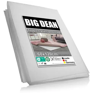 BigDean Teppich Antirutschunterlage 60x120cm individuell zuschneidbar – Antirutschmatte für Teppiche aus dünnem Vlies – Teppich Stopper Made in Germany