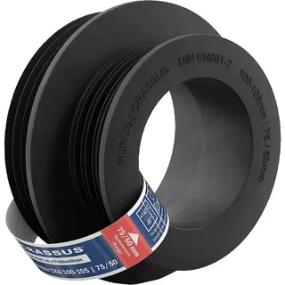 Crassus Kombiadapter Druckdicht 0,5 Bar 100/105 - 75/50 mm