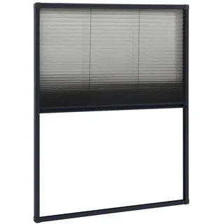 vidaXL Insektenschutz-Plissee für Fenster 60 x 80 cm Anthrazit