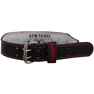 Chiba Ledergürtel Schwarz/Rot S