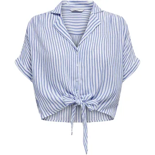 Only ONLPAULA LIFE S/S TIE SHIRT Weiß 42