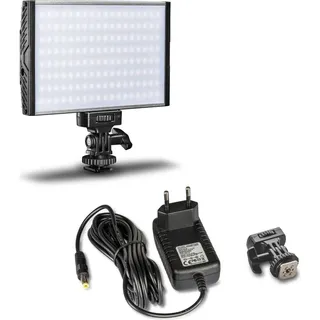 Walimex pro Niova 150 Bi Color Videoleuchte inkl. Netzteil, Dauerlicht, Schwarz, Silber