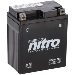 NITRO YTZ8V -N- YTZ8V AGM Gel Geschlossen, Schwarz, Größe NA