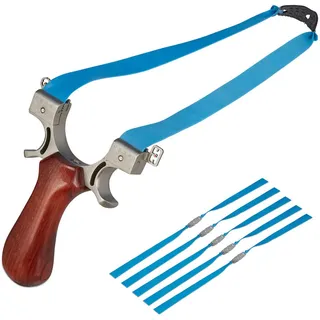 Relaxdays Steinschleuder, Mehrfarbig, Metall, Holz, Textil, 9.5x4.5 cm, Freizeit, Sport & Fitness