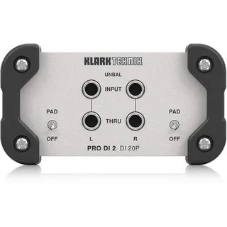 Klark Teknik PRO DI 2 DI 20P passive Stereo-DI-Box mit Midas-Transformator und erweitertem Dynamikbereich