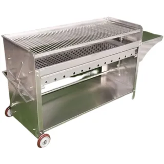 115cm Holzkohlegrill Edelstahlgrill gewerbliches Rostbratgerät