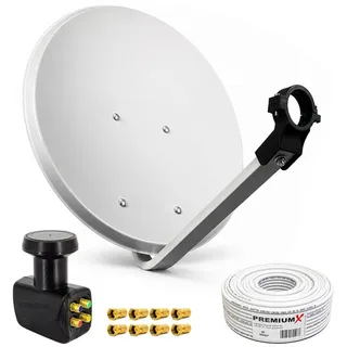 PremiumX PXS80 hellgrau + Quad LNB