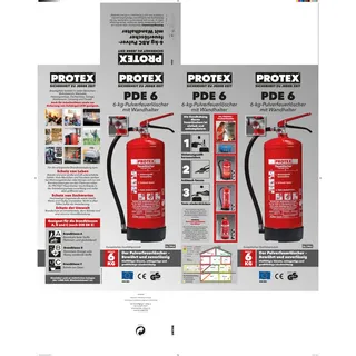 Protex Feuerlöscher PD 6 GA Pulver Löschmittel