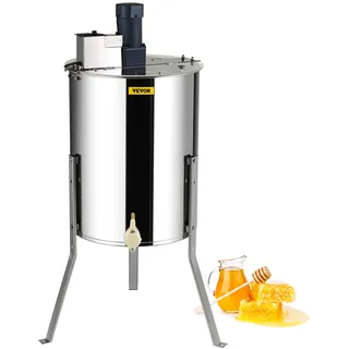 Vevor Honigschleuder Elektrisch 140W Tangentialschleuder Edelstahl 4/8 Rähmchen