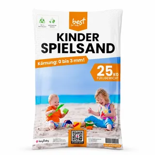 4myBaby Spielsand Quarzsand | Staubarmer Sandkastensand für Kinder (25 kg)