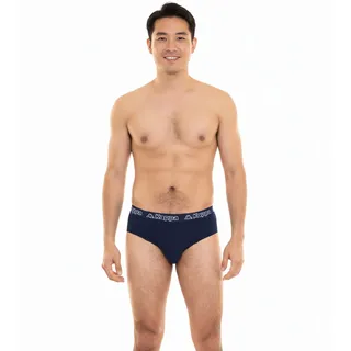 Kappa Herren Slip mit Baumwoll-Stretch Unterwäsche mit Logobund Unterhose 711167 Dunkelblau - M