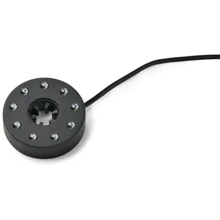 PONTEC PondoStar LED Ring Compact, schwarz - Unterwasserbeleuchtung (IP68), warmweiße LEDs, Teich, Garten, Leuchtring für Wasserspiele