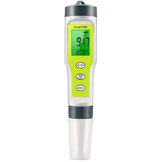 3in1 Messgerät für pH | EC | Temperatur in Wasser/Fluide. Mit Automatische Temperaturkompensation ATC