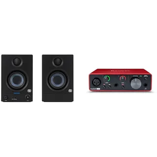 PreSonus Eris 3.5 Gen 2 – 3 & Focusrite Scarlett Solo 3. Gen USB-Audio-Interface-Bundle für Gitarristen